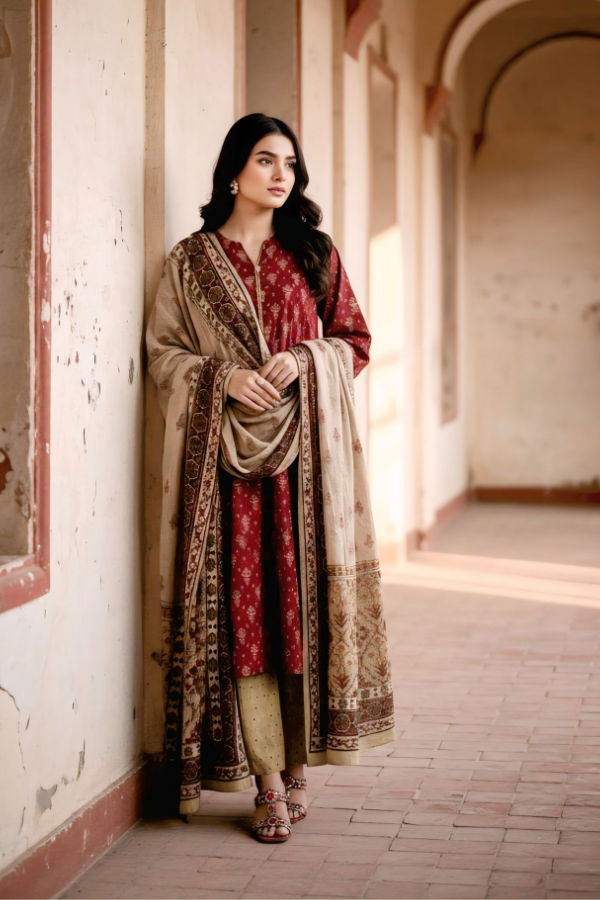 3 Piece - Premium Slub linen - V6 - 06