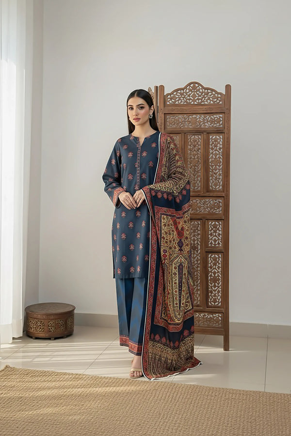 3 Piece - Printed Premium Viscose - V3 - 07