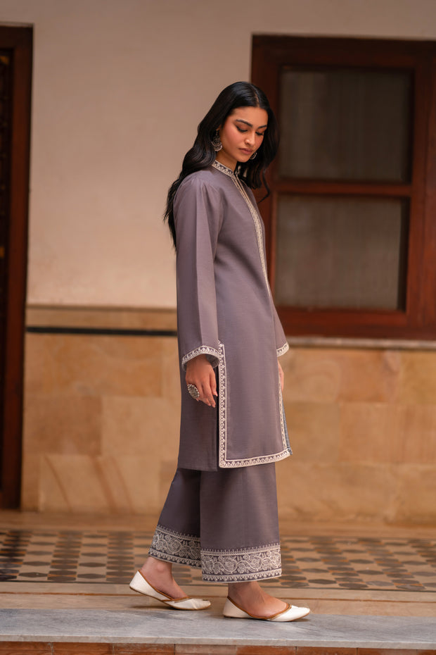 2 Piece - Dyed Embroidered Khaddar Suit - LC-02