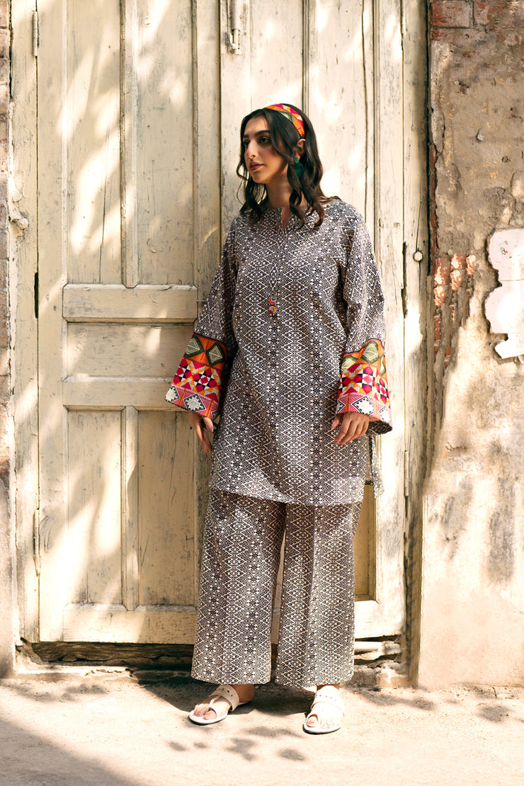 2 Piece - Printed Khaddar Suit - PP-03