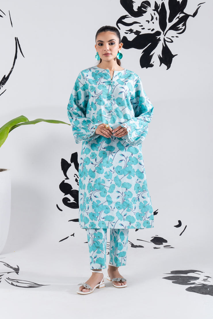 2 Piece - Printed Lawn Suit - GLV2-09