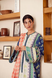 3 Piece - Printed & Embroidered Khaddar Suit - AU-02